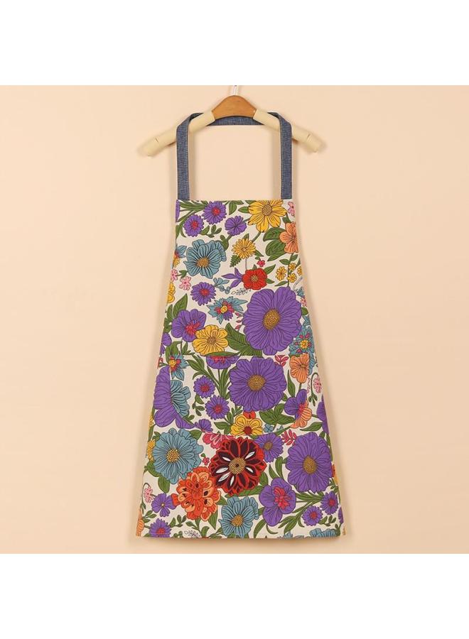 Fashion Canvas Apron, Stain-resistant & Breathable, Kitchen Home Waist Apron